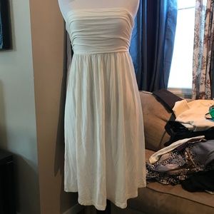 Strapless cotton dress